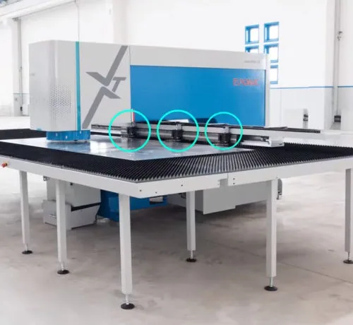 Independent grippers for the Euromac XT punching machine